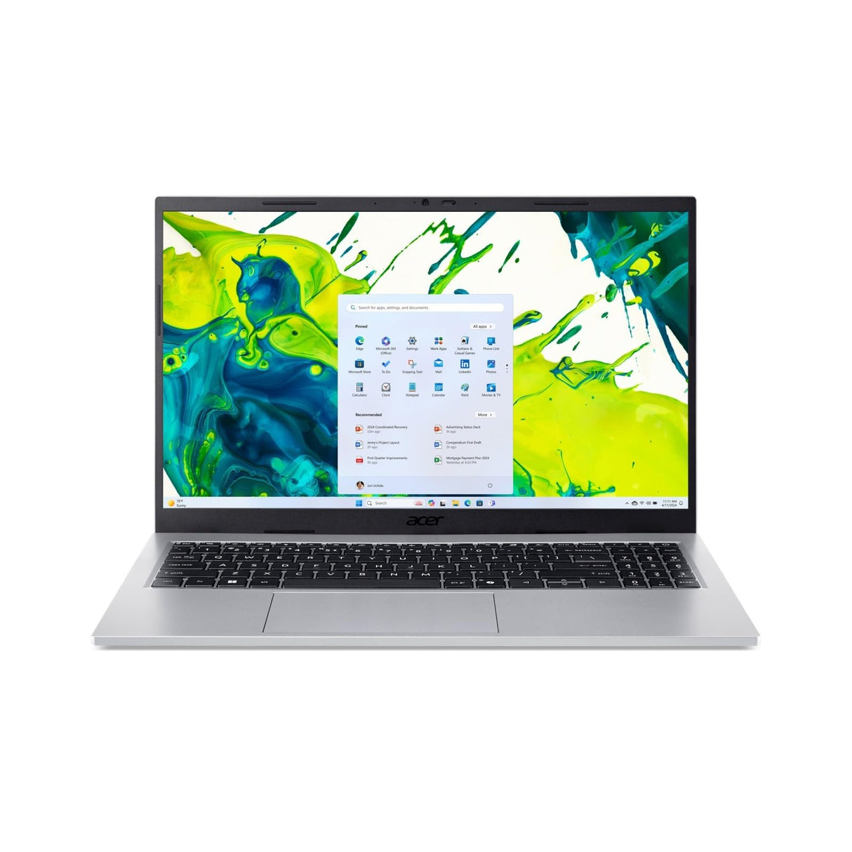 acer Aspire Go 15 AG15-72P, Ordenador Portátil 15.6" Full HD (Intel Core 7 150U, 16 GB RAM, 1024 GB SSD, Intel Graphics, Windows 11 Home), Plata, Teclado QWERTY Español