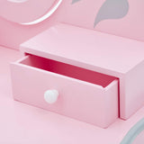 Fantasy Fields Teamson Kids 'Rapunzel' Tocador Rosa de Madera con Espejo y Taburete TD-12851A