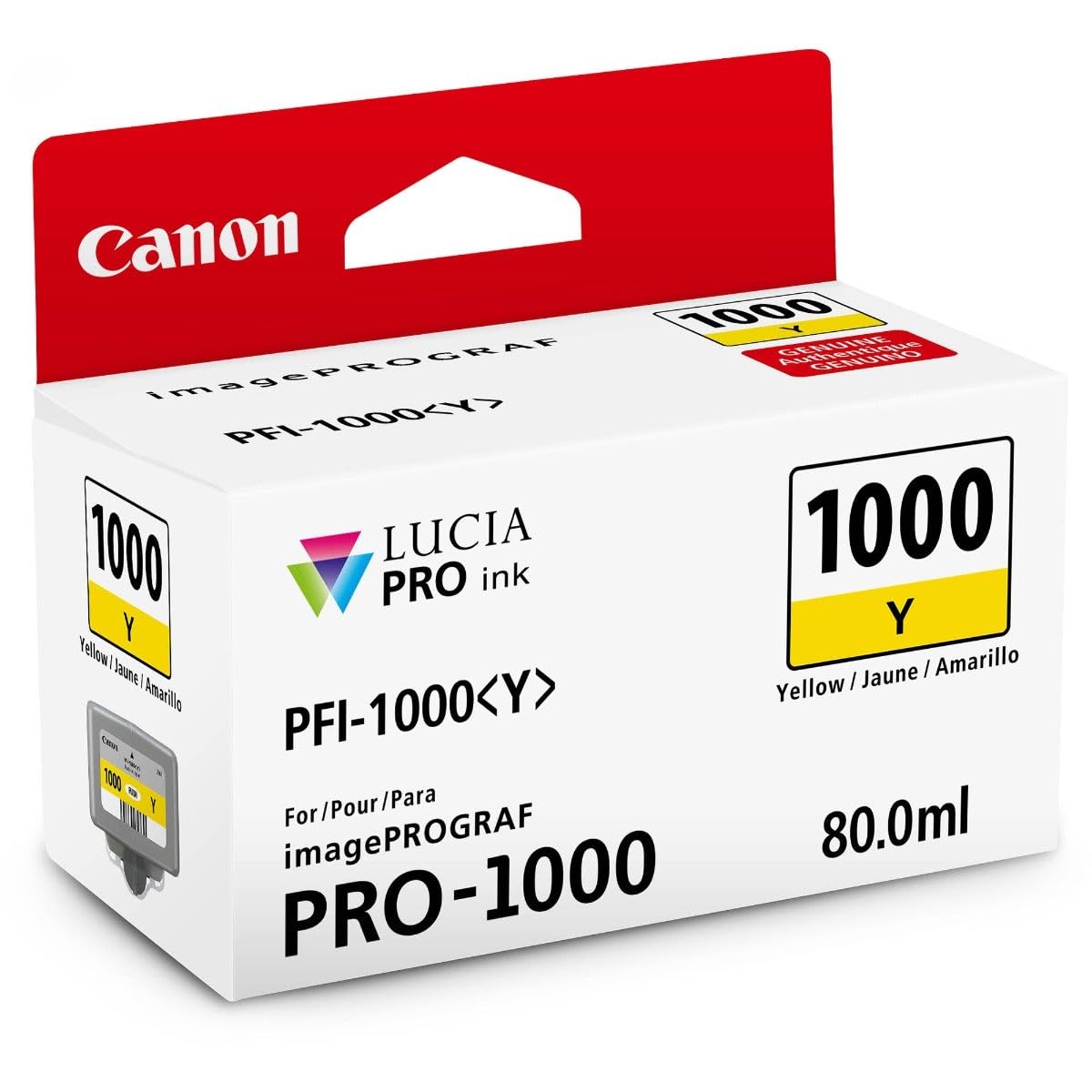 Canon PFI-1000 Y Cartucho de tinta original Amarillo para Impresora Fotográfica PRO-1000