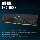 PNY Performance DDR5 16GB 4800 MHz DIMM MODULO DE Memoria RAM para Ordenador DE Mesa CL40 1.1V