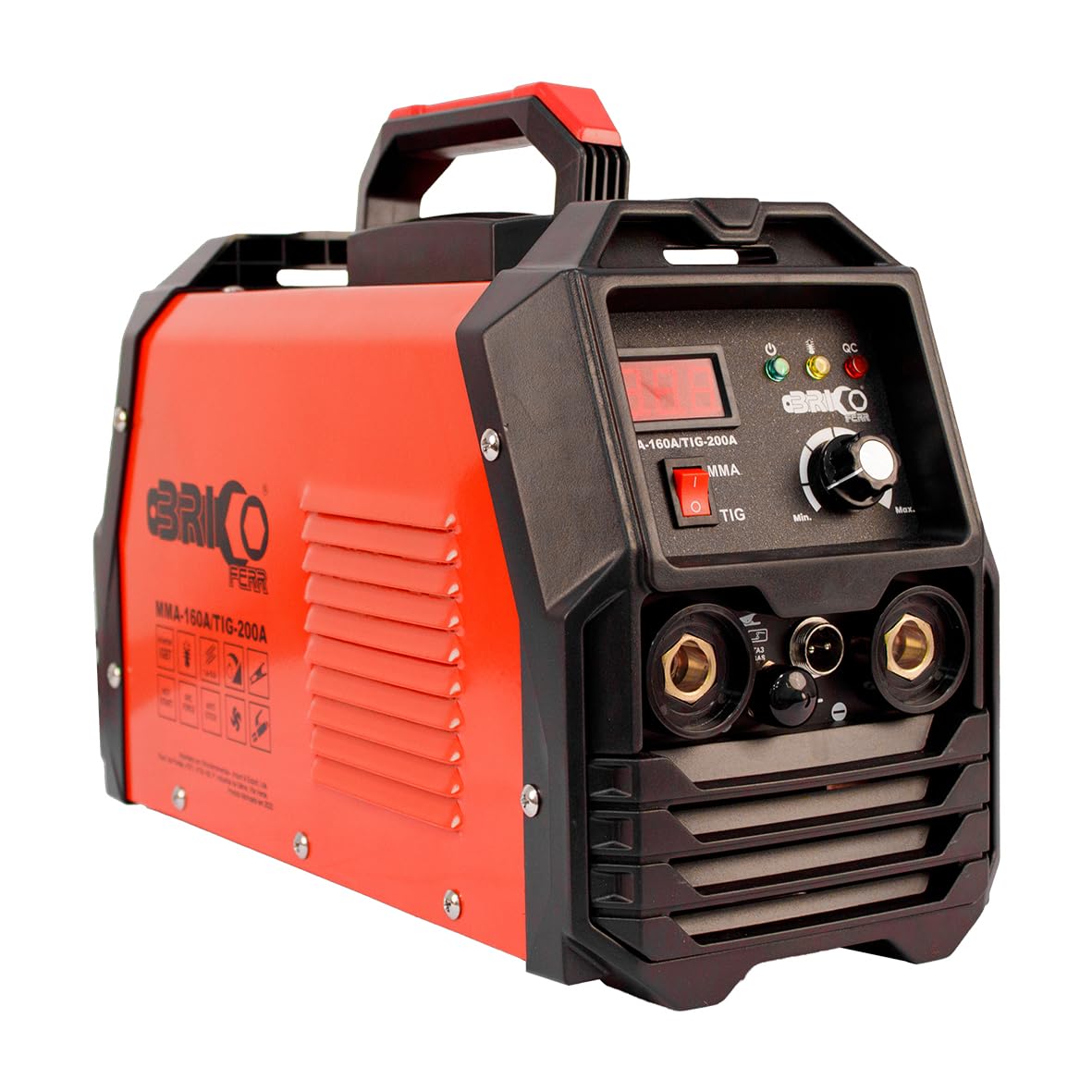Bricoferr Soldador MMA-160/TIG-200-140A MMA, 200A TIG, 220V, Electrodos 1,0-4,0 mm