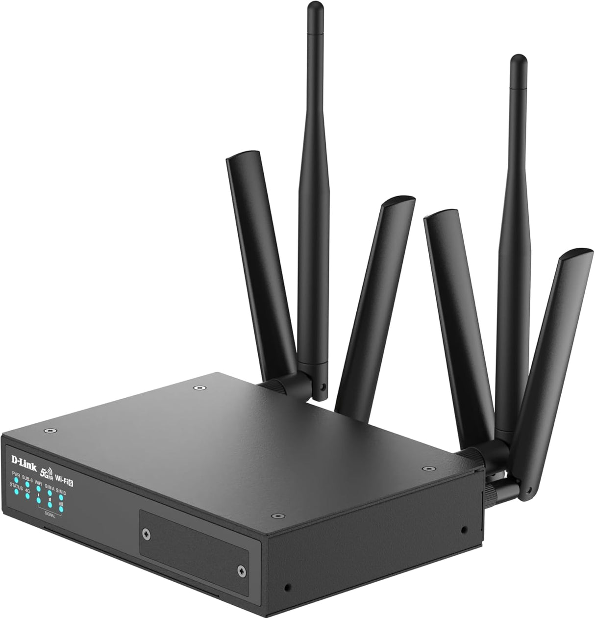 D-Link DWM-550-G Router M2M 5G Industrial | Dual SIM Failover, 5G NR & 4G LTE, Wi-Fi 6 AX1800, Seguridad VPN, Diseño Robusto -30~70°C, Multi-WAN con conmutación automática & balanceo de Carga