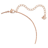 Swarovski Colgante Further, blanco, Baño en tono Oro Rosa