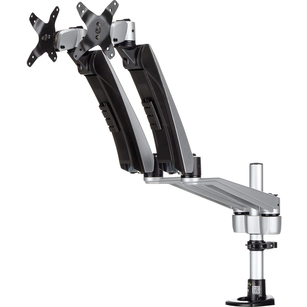 StarTech.com Soporte para Dos Monitores con Brazos Móviles - Apilable - Brazos Intercambiables con Ajuste de Altura por Muelle