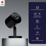 Netatmo Cámara Inteligente para Interiores Advance - Reconocimiento Facial Optimizado por IA, Audio Bidireccional, Ángulo de visión Amplio de 130°, HDR 2K, 30 fps, Zoom X16, 2X SD - Blanco