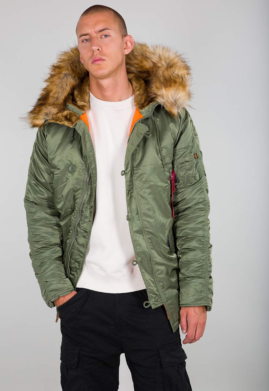 ALPHA INDUSTRIES N3B VF 59 Abrigo, Grün (Sage-green 01), XL para Hombre