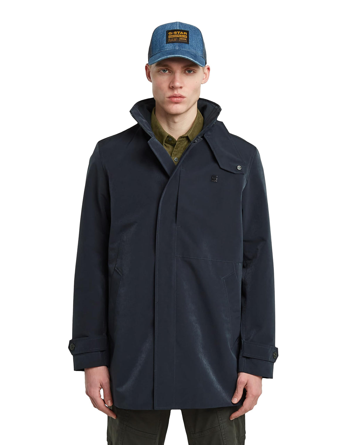 G-STAR Garber Trench Unpadded Chaqueta, Salute/dk Black D26925-C408-H571, L Hombres