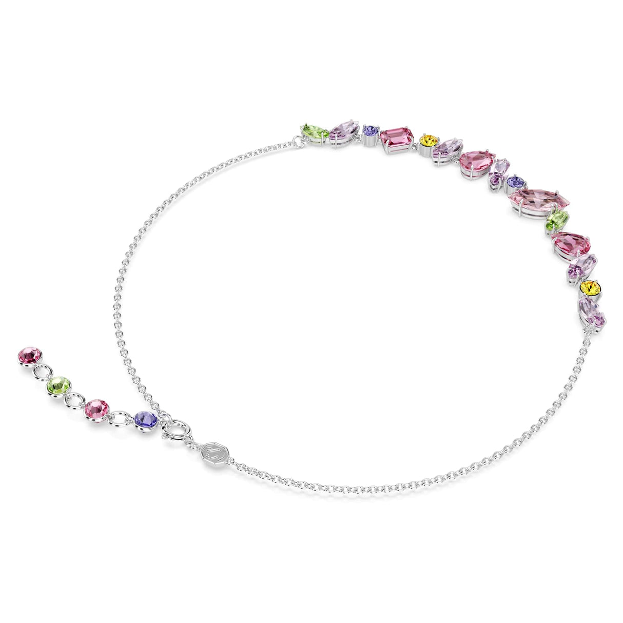 Swarovski Collar Gema, Tallas mixtas, Multicolor, Baño de rodio