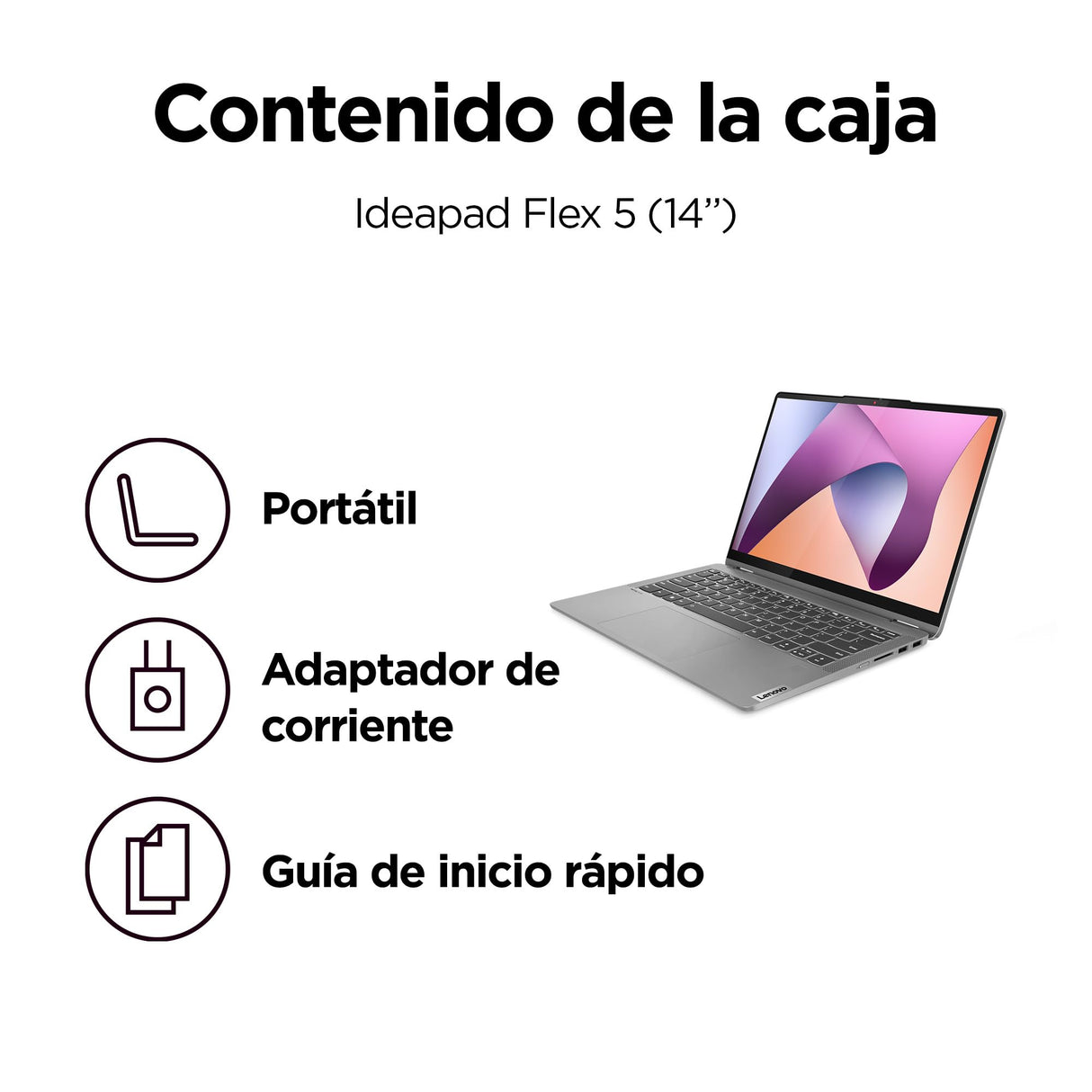 Lenovo IdeaPad Flex 5 Gen 8 Ordenador Portátil Táctil Convertible 14" WUXGA (AMD Ryzen 5 5625U, AMD Radeon Graphics, 16 GB RAM, 512 GB SSD, 60 Hz, Wi-Fi 6, Win 11 Home) Teclado QWERTY Español – Gris