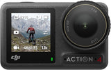 DJI Osmo Action 4 Pack Esencial: cámara de acción Sumergible 4K/120 fps con un Sensor de 1/1.3 Pulgadas, Gran Rendimiento con Poca luz, Color D-Log M de 10 bits, batería Duradera de 1770 mAh