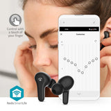 NEDIS Auriculares Totalmente inalámbricos, híbridos (ENC + ANC), Bluetooth, máximo Tiempo de reproducción de la batería: 36 Horas, Control táctil, Carcasa de Carga, Carcasa de Carga inalámbrica,