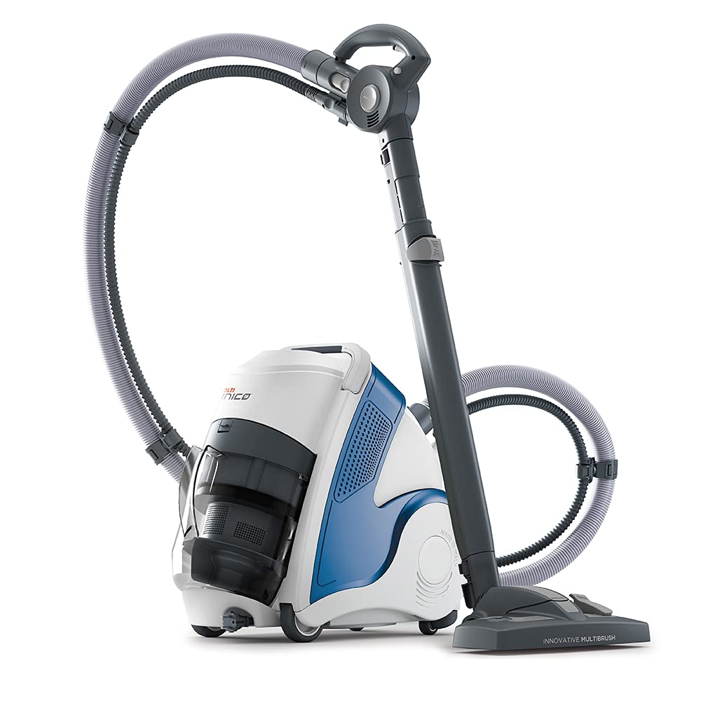 Polti Unico MCV80 Total Clean & Turbo, Aspirador Multifunción 3 en 1, Aspira, Lava y Seca, Limpiador a Vapor con Caldera, Potencia Total 2200 W, 15 Accesorios, Made in Italy, Blanco y Azul