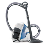 Polti Unico MCV80 Total Clean & Turbo, Aspirador Multifunción 3 en 1, Aspira, Lava y Seca, Limpiador a Vapor con Caldera, Potencia Total 2200 W, 15 Accesorios, Made in Italy, Blanco y Azul
