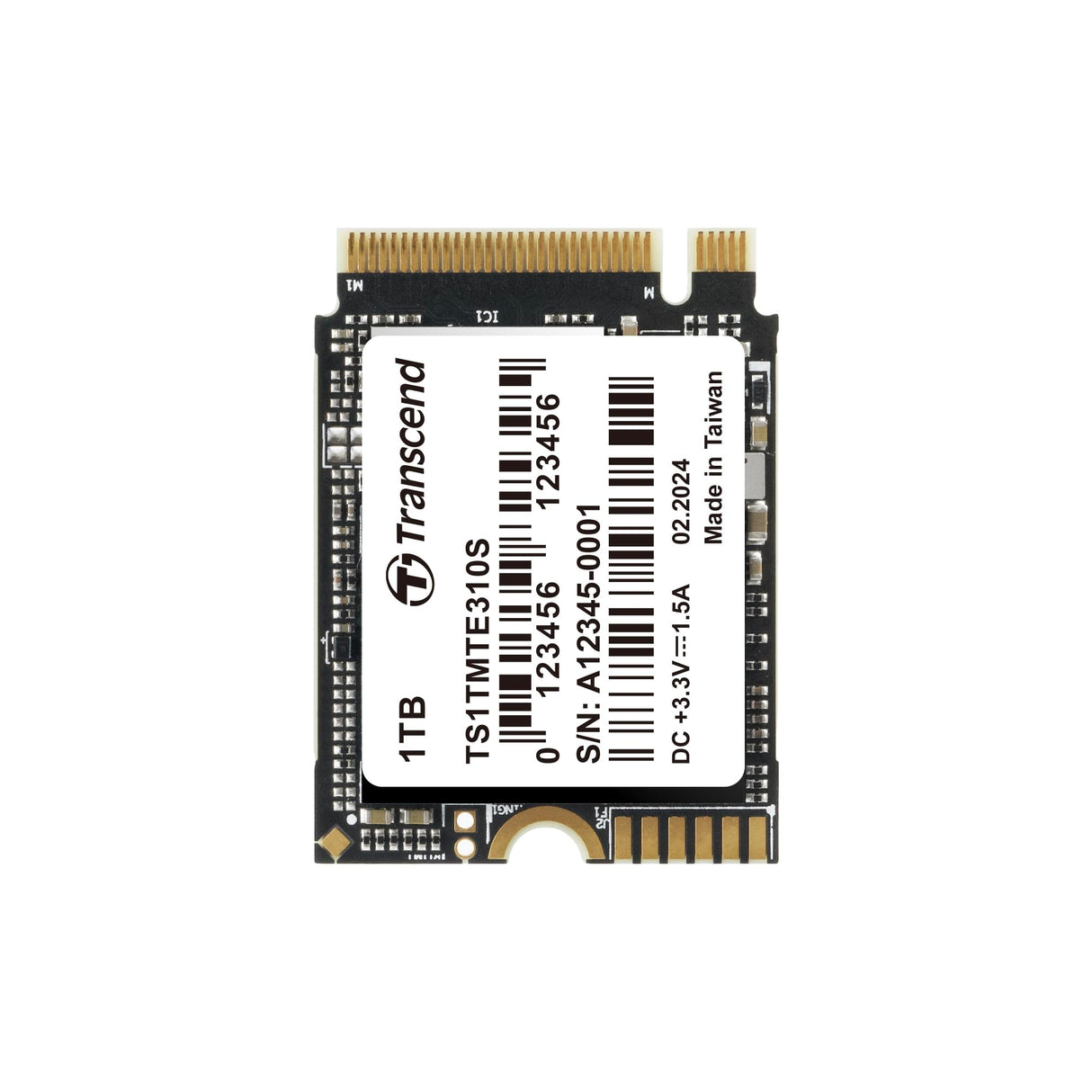 Transcend 1TB M.2 2230 NVMe PCIe Gen4 x4 SSD MTE310S (Lectura/Escritura - hasta 5,000/3,500 MB/s) TS1TMTE310S-E
