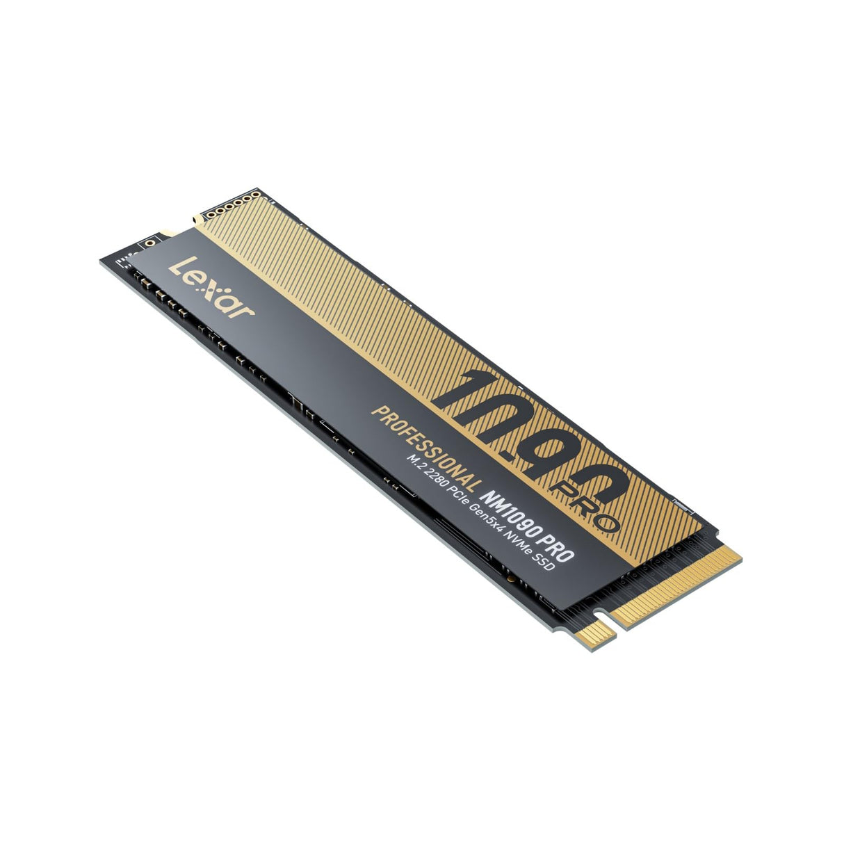 Lexar SSD NVMe PCIe 5.0 Gen5 1TB NM1090 Pro, 14,000 MB/s, diseño de Control térmico avanzado, SSD Interno Compatible con DirectStorage, portátil para Juegos y creación de Contenido