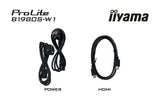 iiyama Monitor de Escritorio, B1980S-W1-19, TN, 1280x1024/75Hz, 1H1DP, HAS