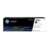 HP 207A W2210A, Negro, Cartucho Tóner Original, de 1.350 páginas, para impresoras HP Color LaserJet Pro MFP M282nw, MFP M283fdn, MFP M283fdw, M255dw y M255nw
