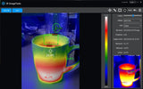 PeakTech, 5610 B, Cámara termográfica IR -20°C a 400°C con 220x160 píxeles, pantalla a color LCD de 2,8", termómetro infrarrojo incl. grabación de vídeo y fotos, con USB y software de análisis