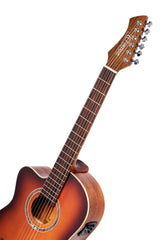 ORTEGA Perfomer Series Classical Guitar 44 Mástil delgado, Caja fina, Zurdo Abeto y Preamp y funda RCE238SN-FT-L
