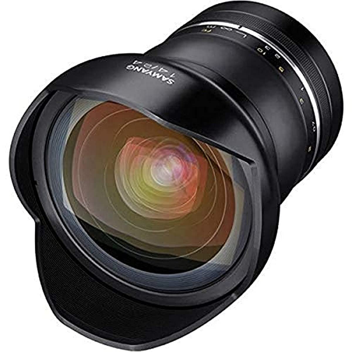 Samyang SYXP14-C XP - Objetivo Gran Angular de 14 mm f/2,4 de Alta Velocidad para Canon EF con Chip Ae Integrado, Color Negro