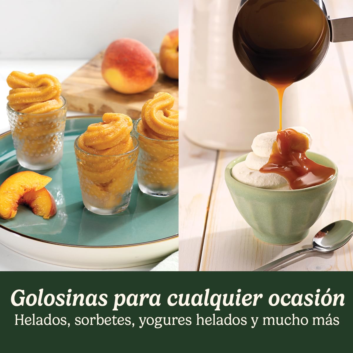 Cuisinart Heladera Soft Serve Ice Cream Maker, Capacidad 1.4L, 100% automática, Helado suave, Dispensador de toppings, Cucuruchos
