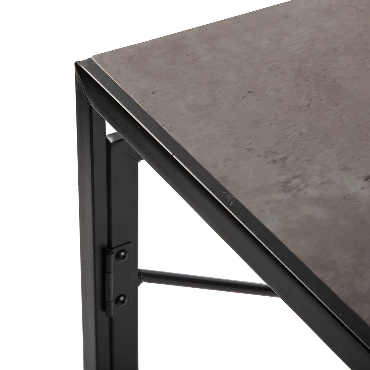 Versa Jack Escritorio Plegable para el Ordenador, Mesa para la Habitación o Estudio. Mesa Gaming, Medidas (Al x L x An) 74 x 45 x 90 cm, Madera y Metal, Color Gris