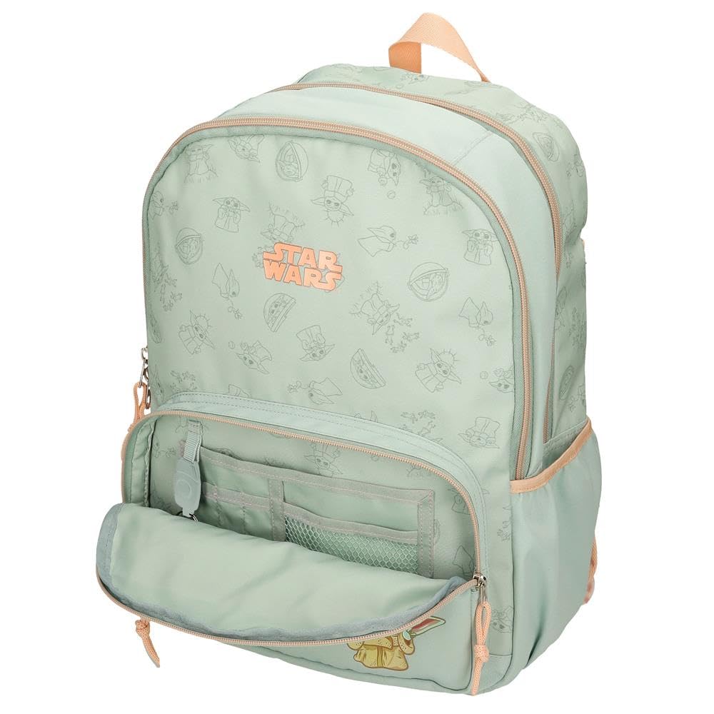 Joumma Star wars Grogu Mochila Escolar Verde 32x44x17 cms Poliéster 24,68L