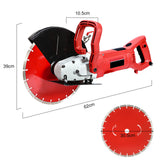 HYCHIKA 3200W Sierra Eléctrica para Hormigón, 305mm Cortador de Sierra Circular con Motor de 4300RPM, Rozadora Pared Incluye Línea de Agua y Bomba, para Piedra Ladrillo Madera