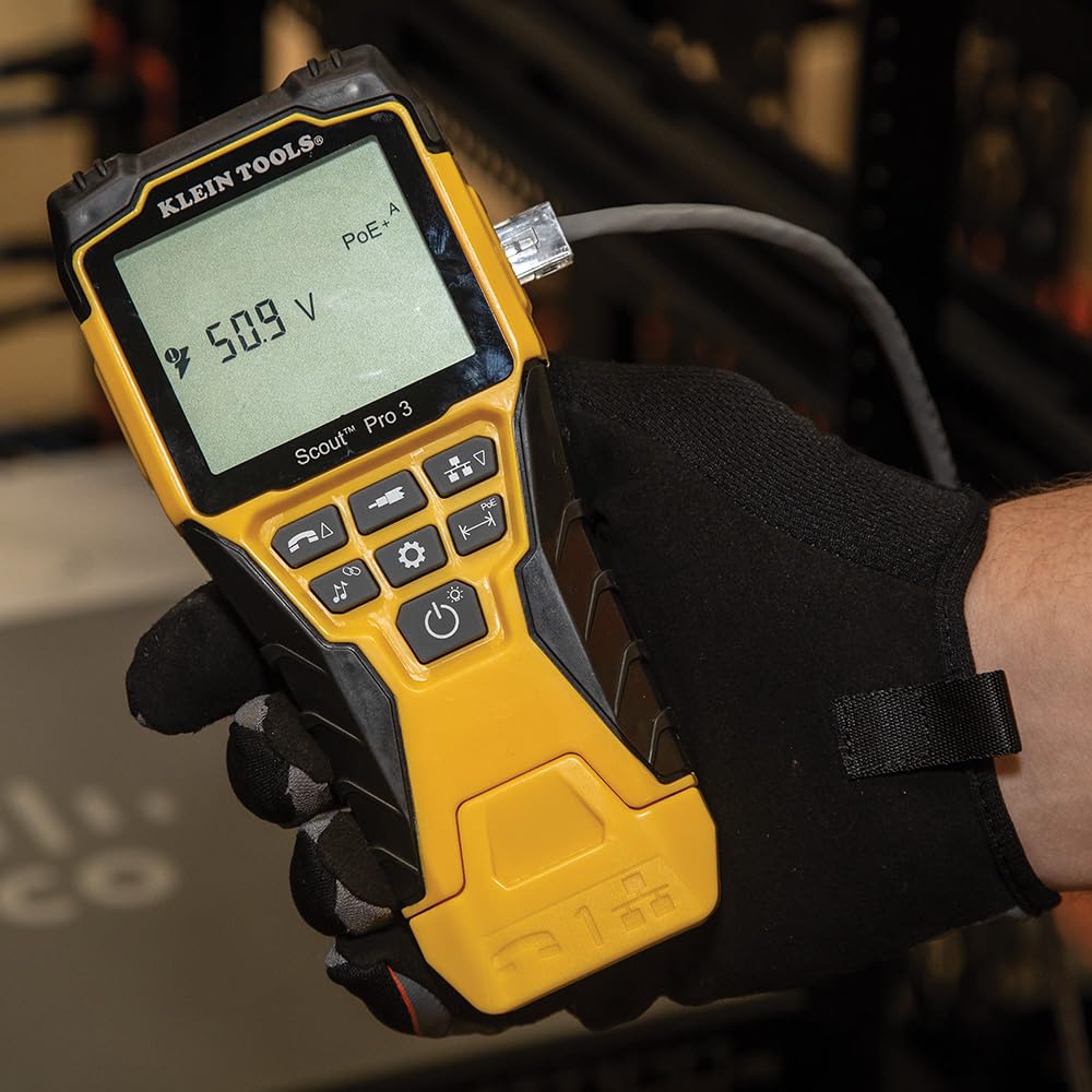 Probador de cables, Scout Pro 3 con control remoto Test-n-Map, incluye controles remotos #2 - #6, prueba cable de voz, datos y video, Klein Tools VDV501-853