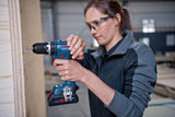 Bosch Professional 18V System GSB 18V-90 C - Taladro percutor a batería (64 Nm, 2100 rpm, conectable, sin batería, en caja)