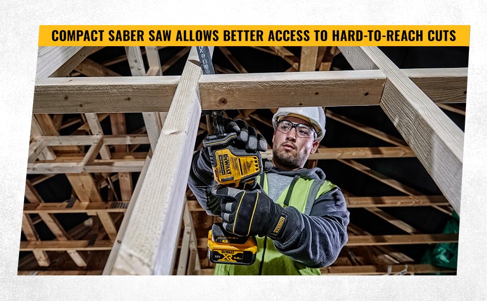DEWALT Mini-Sierra Sable XR 18V sin cargador/batería, DCS369N-XJ