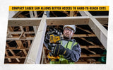 DEWALT Mini-Sierra Sable XR 18V sin cargador/batería, DCS369N-XJ
