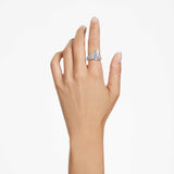 Swarovski Anillo de cóctel Hyperbola, Swarovski Zirconia, Tallas Mixtas, Baño de Rodio