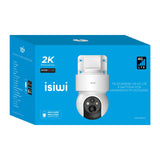 Isiwi Redi+ - Cámara motorizada 4G para Uso Externo a batería con SIM, vigilancia inalámbrica, 3 MP, Tarjeta SD, IP65, detección Humana PIR, Audio, Compatible con Alexa/Google, aplicación para