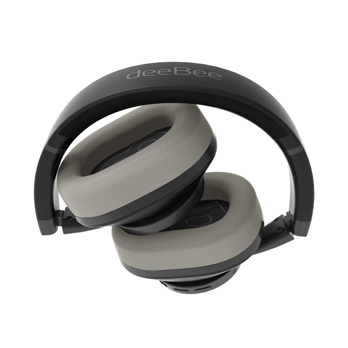 DeeBee dB-Pulse - Auriculares Over-Ear, cancelación Activa del Ruido -35 dB, Bluetooth 5.2, 40 Horas de autonomía, Negro, con Almohadilla Intercambiable