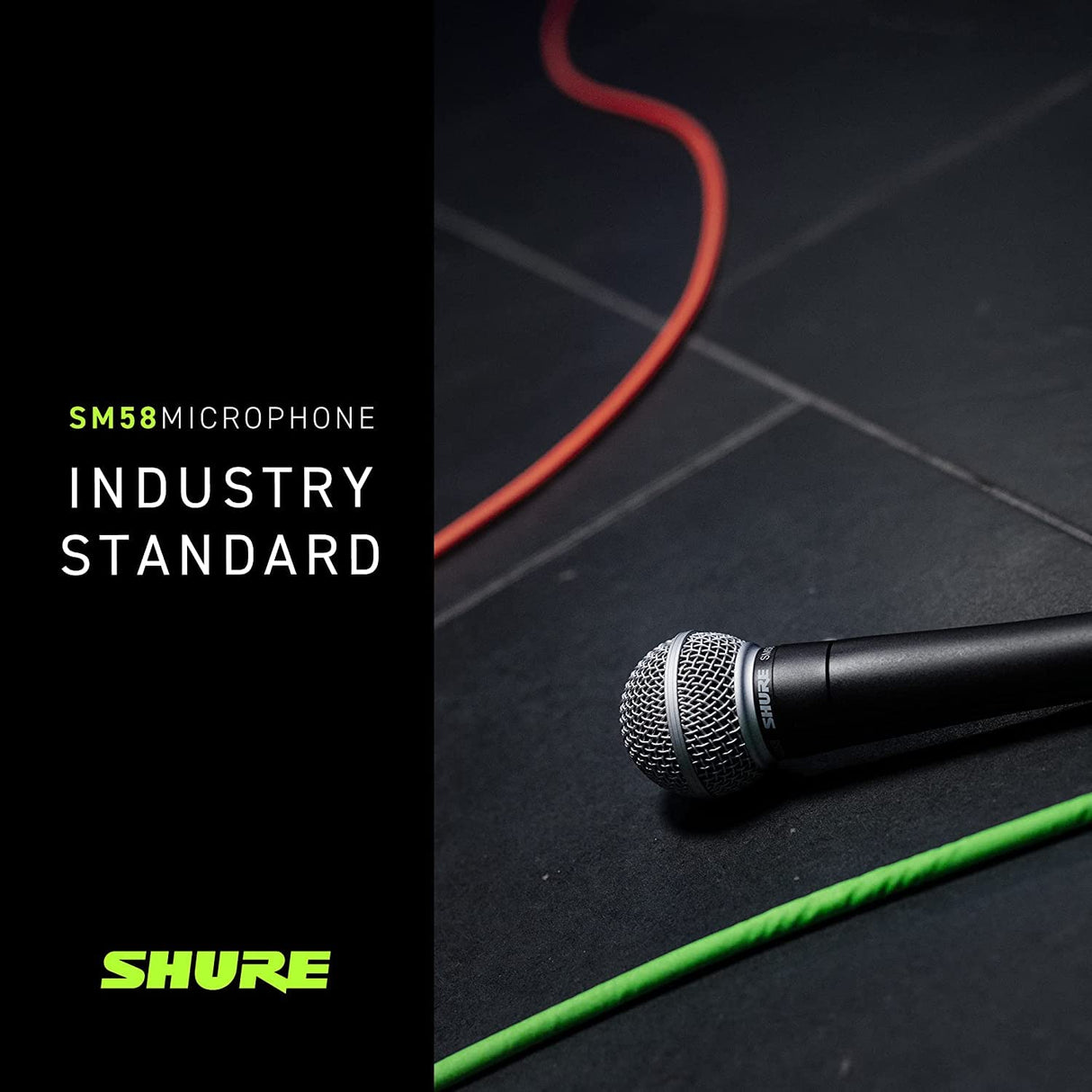 Shure SM58-LC El micrófono de Voz dinámico está diseñado para el Uso Profesional en Voces en actuaciones en Vivo, Refuerzo de Sonido y grabaciones de Estudio - No se Incluye el Cable (SM58-LCE)