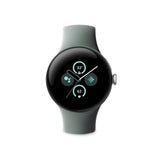 Google Pixel Watch 2 con Fitbit y Google - Control de frecuencia cardiaca, gestión del estrés y seguridad - Smartwatch Android - Caja de aluminio en tono plata Correa deportiva en Verde liquen Wi-Fi