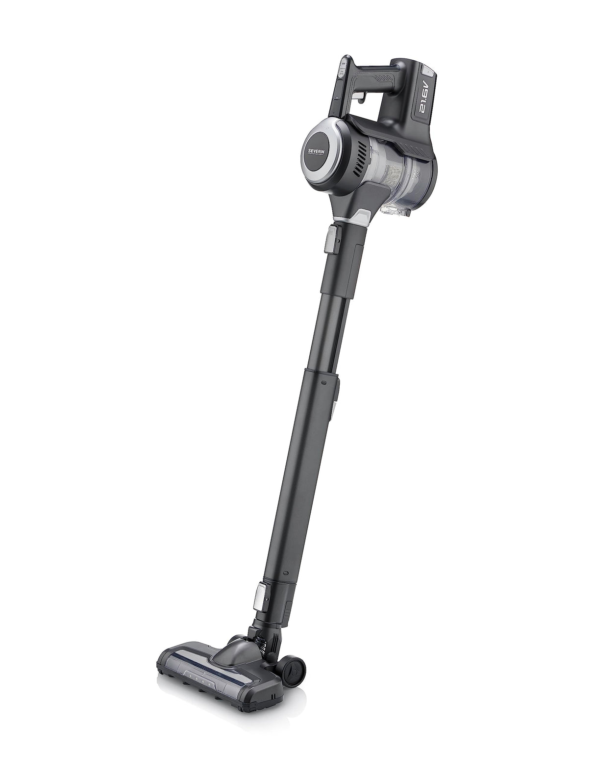 SEVERIN Aspiradora inalámbrica de mano y escoba 2 en 1, aspirador sin cable potente con depósito de 0.65 L, 40 minutos de autonomía, 21,6 V, Negro, HV 7155