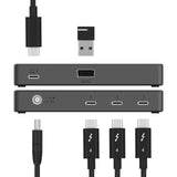 SABRENT Thunderbolt 4 Hub con Carga de 60W para portátiles, USB-C Dock, admite 2X monitores 4K 60Hz o 1x Monitor 4K 144Hz, 5K/6K/8K@60Hz (DSC),Cable TB4 Certificado de 15,7" Incluido (HB-TBT4)