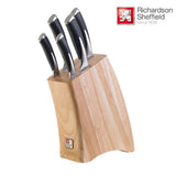 Amefa Stahlwaren GmbH 697001 KYU - Bloque de 5 Cuchillos (bambú, Acero Inoxidable)