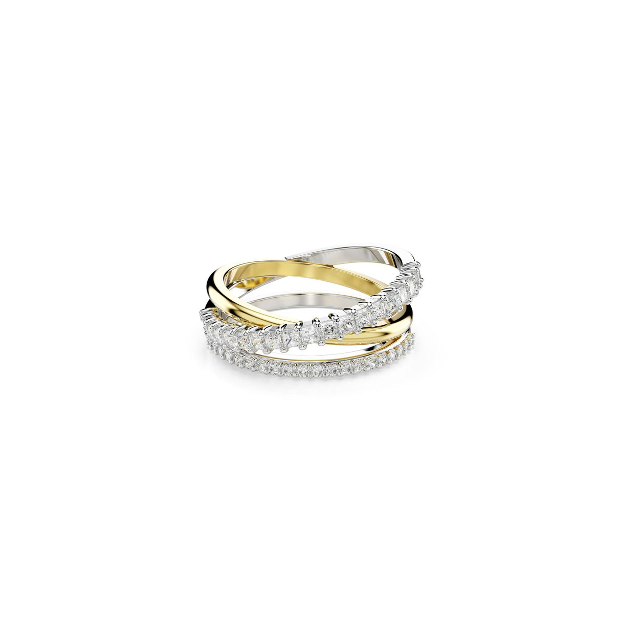 Swarovski Anillo Hyperbola, Tallas mixtas, Blanco, Combinación de acabados metálicos, 60