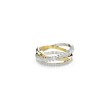 Swarovski Anillo Hyperbola, Tallas mixtas, Blanco, Combinación de acabados metálicos, 60