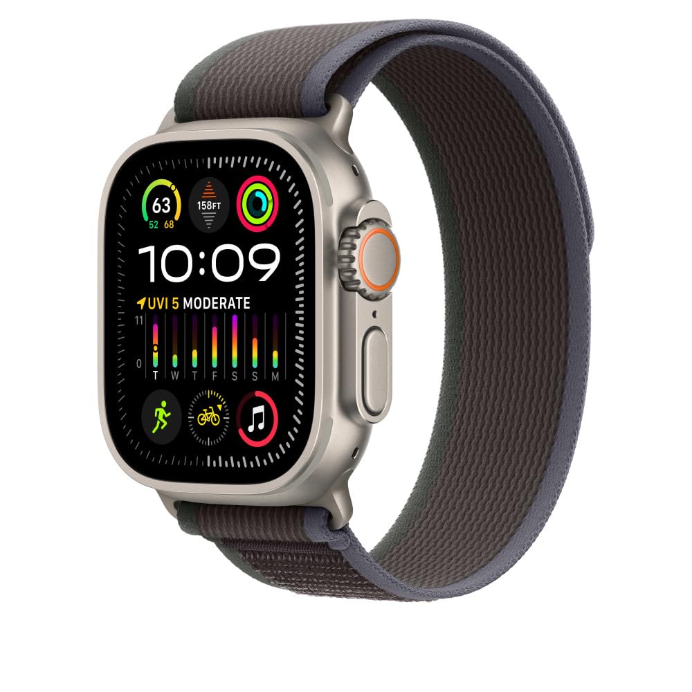 Apple Watch Band - Trail Loop - 49 mm - Azul/negro - Talla S/M
