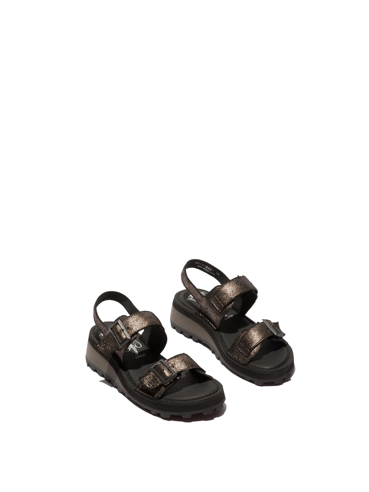 Fly London HEIF558FLY, Sandalias Mujer, Graphite, 42 EU