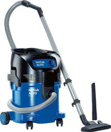 Nilfisk 302003405 - Aspirador de agua y polvo, 1500 W, depósito 30 l, caudal de aire 3700 l/min, color negro y azul