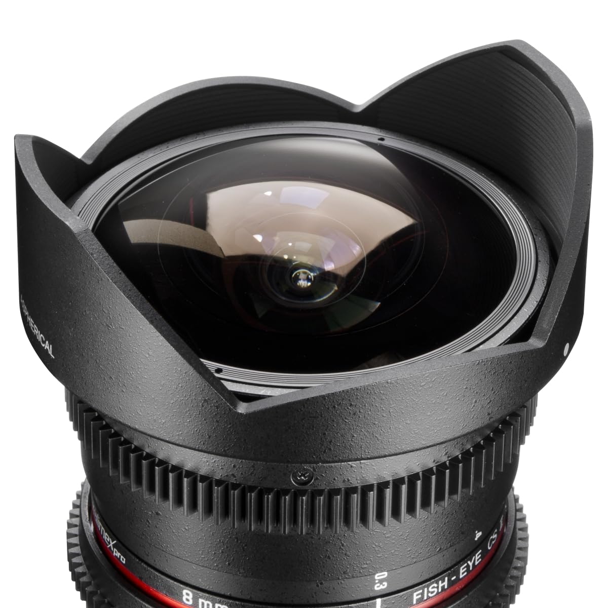 Walimex Pro 8 mm f/3.8 - Objetivo para Nikon (Distancia Focal Fija 8mm, Apertura f/3.8-22) Negro