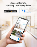 Reolink 5MP Kit Cámaras de Vigilancia PoE, con 4X 5MP Detección de Personas/Vehículos Cámaras IP PoE Exterior y 8CH 4K NVR con 2TB HDD, Grabación Continua, Vision Nocturna, RLK8-520D4-5MP