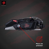 Mad Catz R.A.T. 6+ - Ratón (mano derecha, Óptico, USB, 12000 DPI, 12000 pps, Negro)