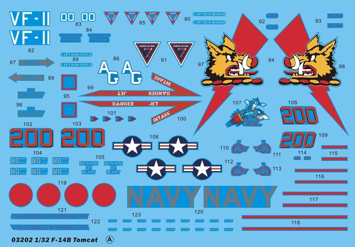 Trumpeter 03202 F14B Tomcat - Caza a escala [Importado de Alemania] , color/modelo surtido