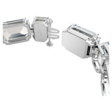 Swarovski Pulsera Tennis Millenia, Talla octogonal, Blanca, Baño de rodio